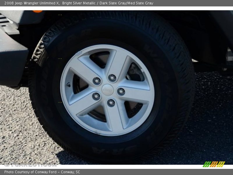 Bright Silver Metallic / Dark Slate Gray/Med Slate Gray 2008 Jeep Wrangler Unlimited X