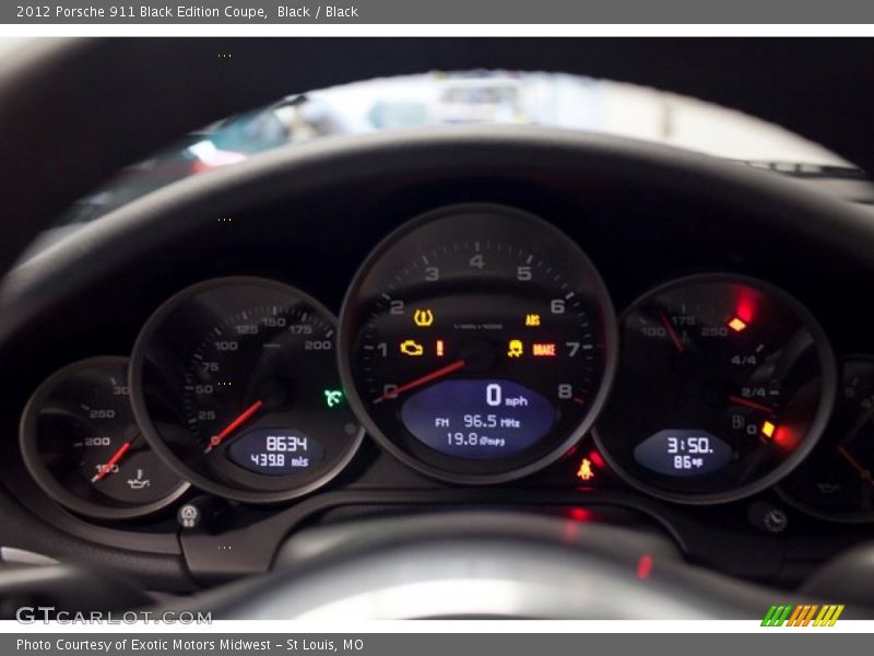  2012 911 Black Edition Coupe Black Edition Coupe Gauges