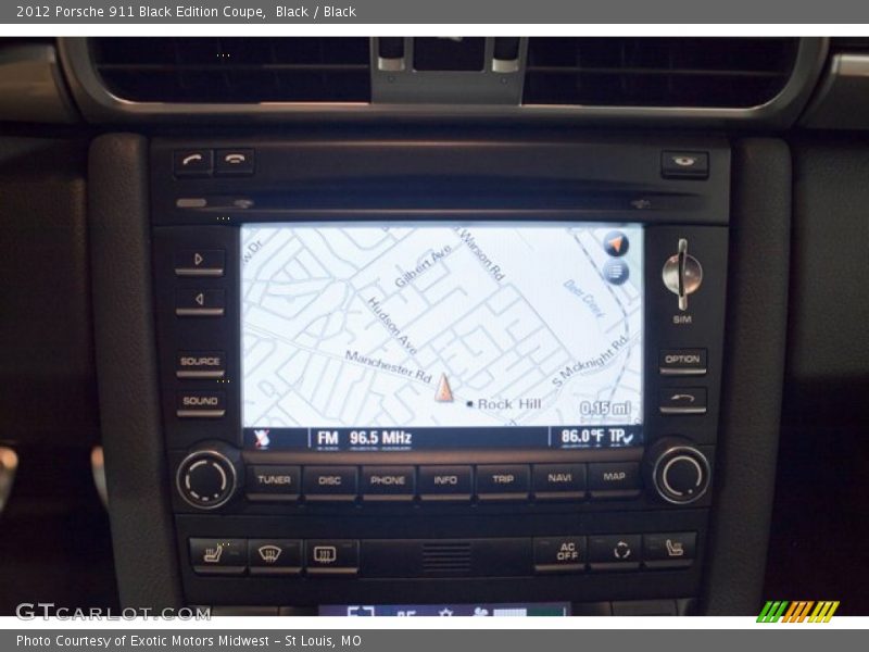 Navigation of 2012 911 Black Edition Coupe