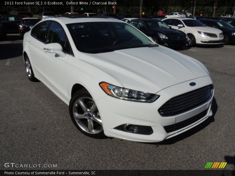 Oxford White / Charcoal Black 2013 Ford Fusion SE 2.0 EcoBoost