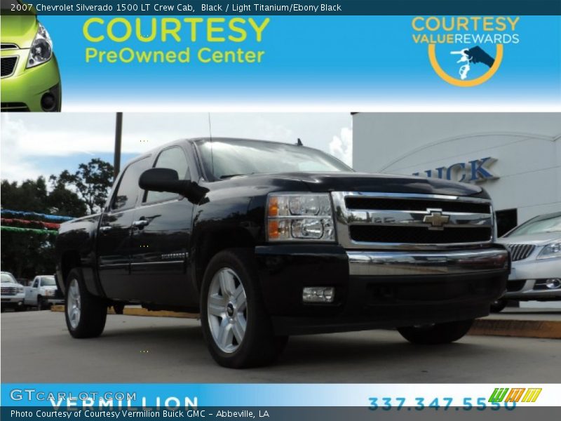 Black / Light Titanium/Ebony Black 2007 Chevrolet Silverado 1500 LT Crew Cab