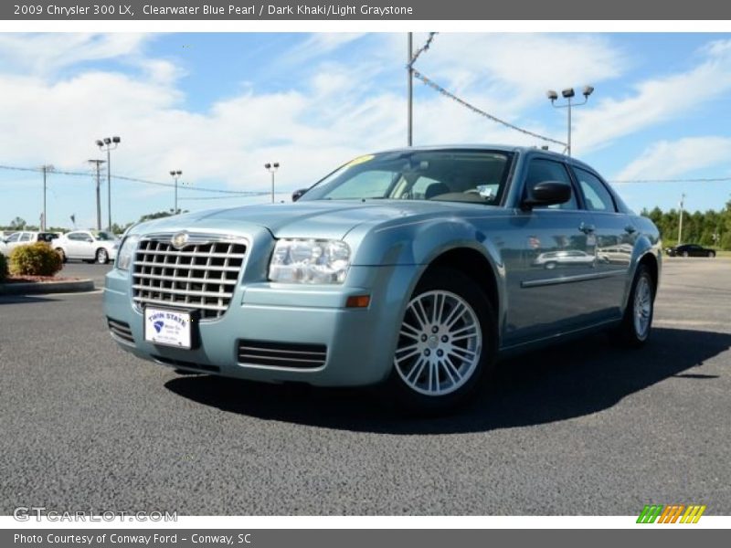 Clearwater Blue Pearl / Dark Khaki/Light Graystone 2009 Chrysler 300 LX