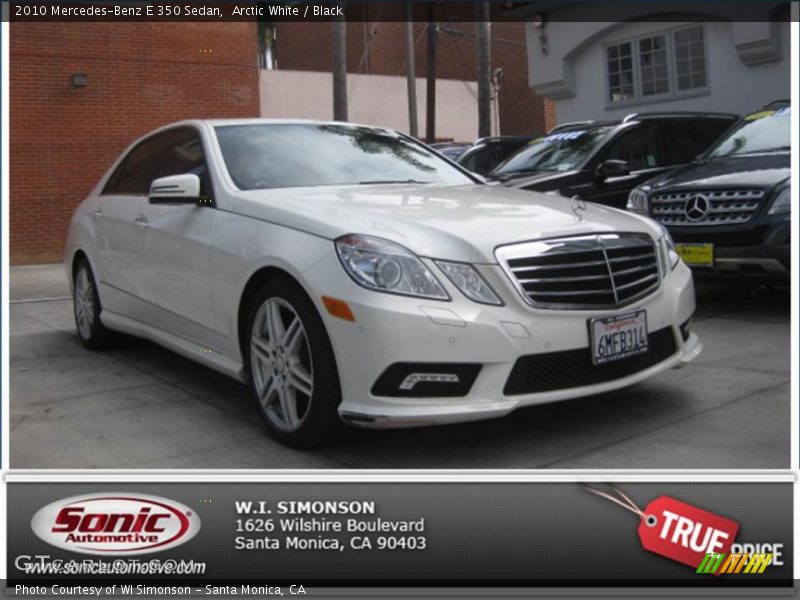 Arctic White / Black 2010 Mercedes-Benz E 350 Sedan