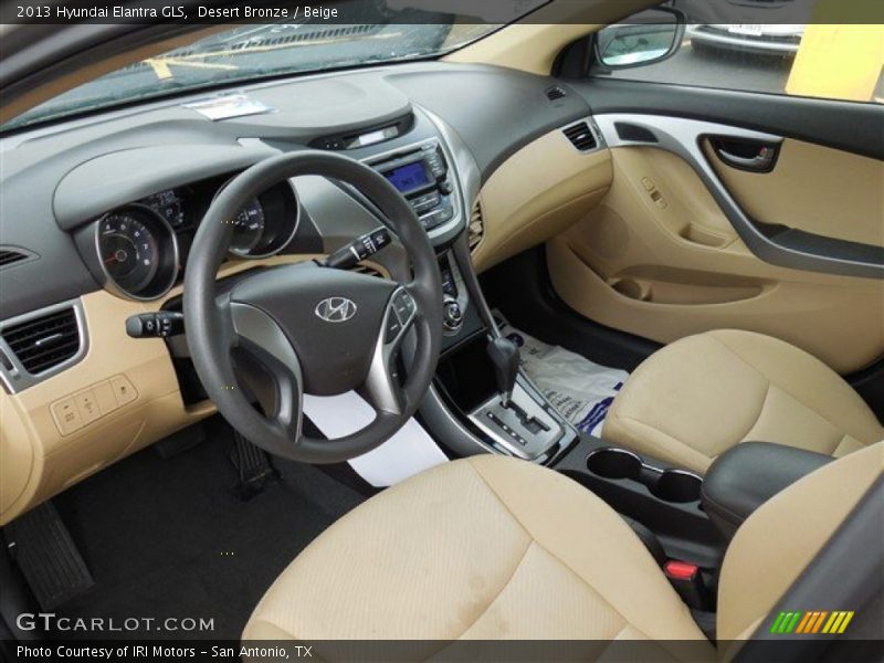 Desert Bronze / Beige 2013 Hyundai Elantra GLS