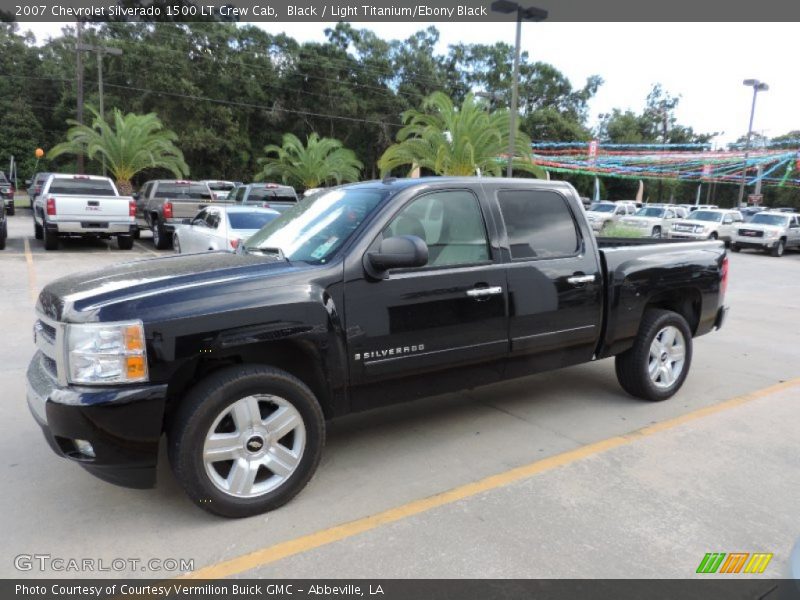 Black / Light Titanium/Ebony Black 2007 Chevrolet Silverado 1500 LT Crew Cab