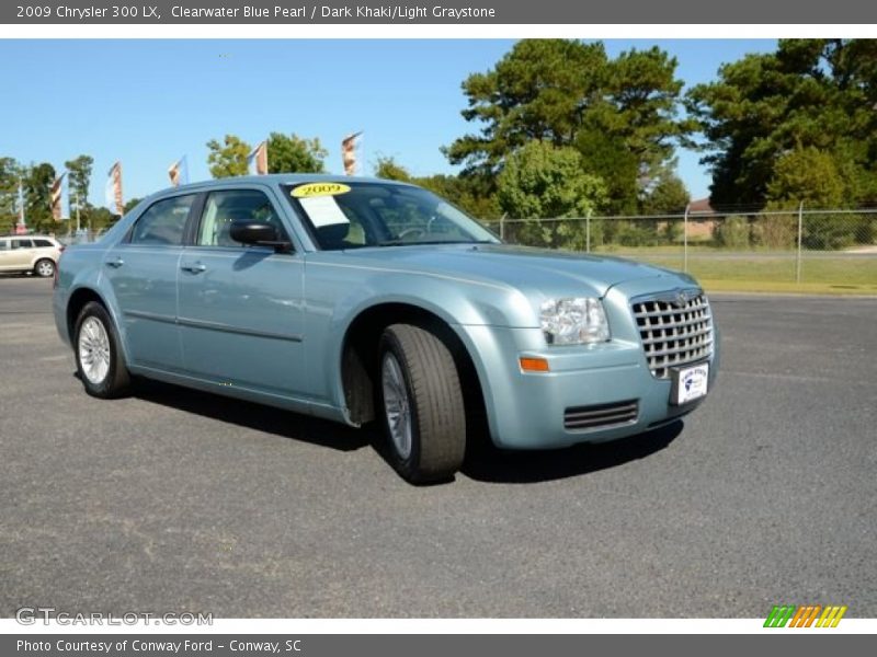 Clearwater Blue Pearl / Dark Khaki/Light Graystone 2009 Chrysler 300 LX