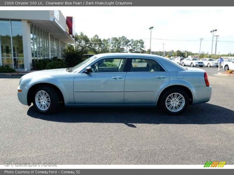 Clearwater Blue Pearl / Dark Khaki/Light Graystone 2009 Chrysler 300 LX