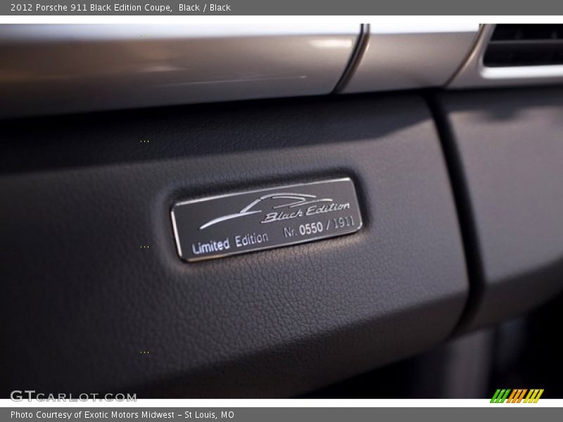 Black / Black 2012 Porsche 911 Black Edition Coupe