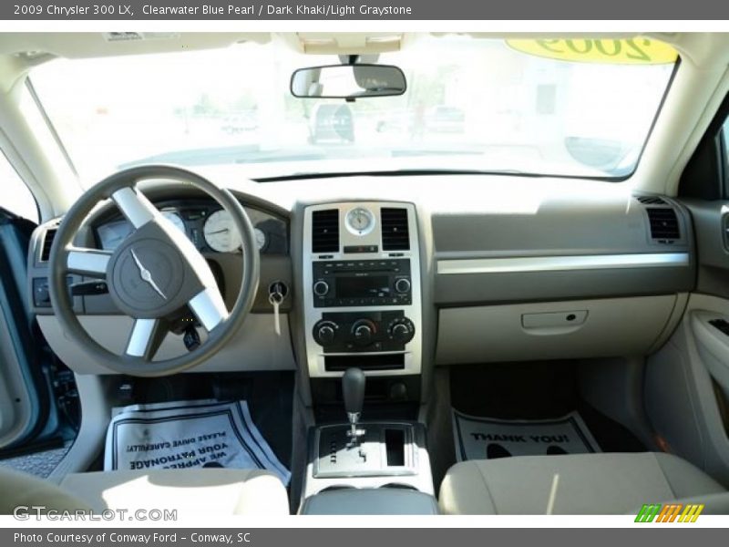 Clearwater Blue Pearl / Dark Khaki/Light Graystone 2009 Chrysler 300 LX