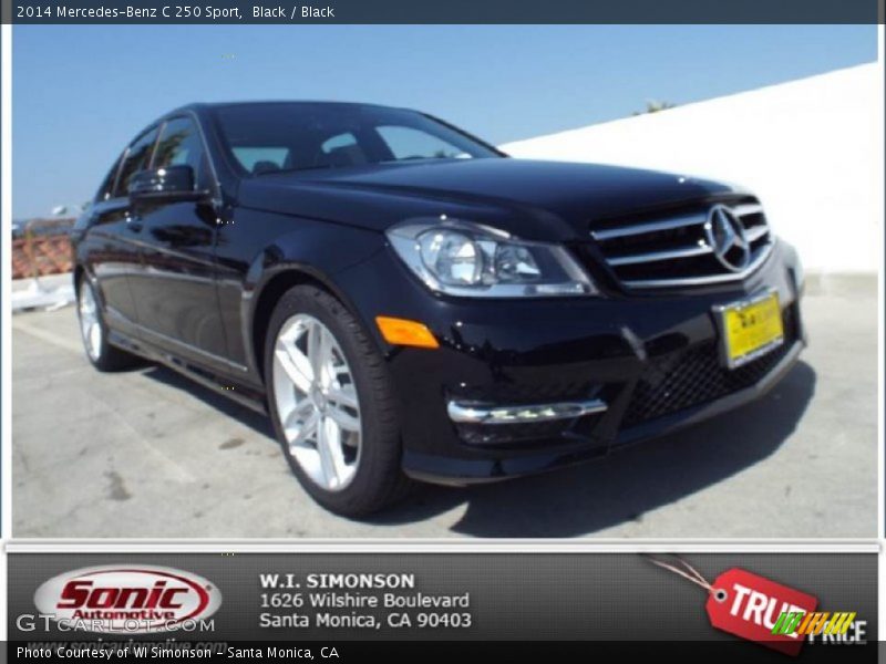 Black / Black 2014 Mercedes-Benz C 250 Sport