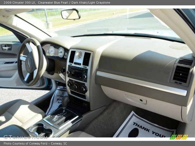 Clearwater Blue Pearl / Dark Khaki/Light Graystone 2009 Chrysler 300 LX