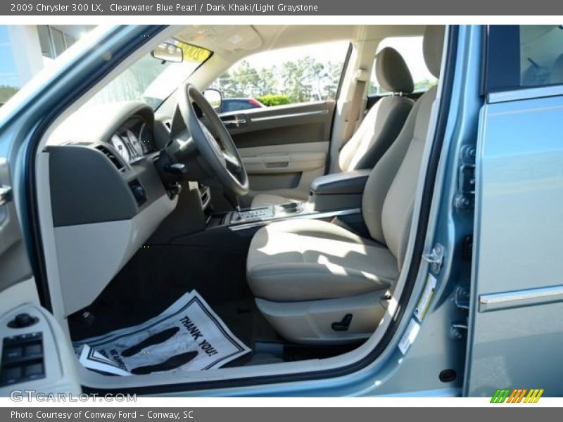 Clearwater Blue Pearl / Dark Khaki/Light Graystone 2009 Chrysler 300 LX