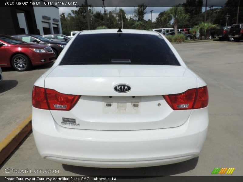 Clear White / Gray 2010 Kia Optima LX