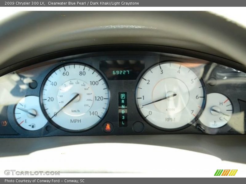 Clearwater Blue Pearl / Dark Khaki/Light Graystone 2009 Chrysler 300 LX