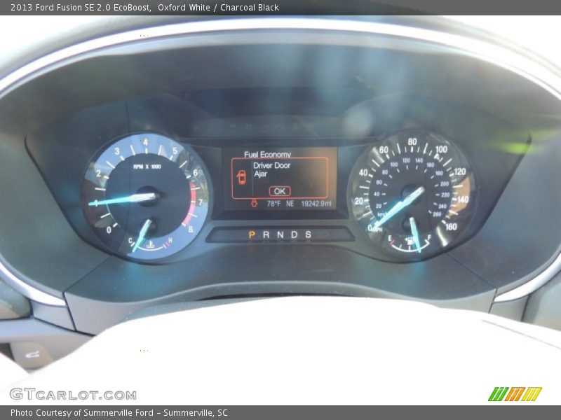 Oxford White / Charcoal Black 2013 Ford Fusion SE 2.0 EcoBoost