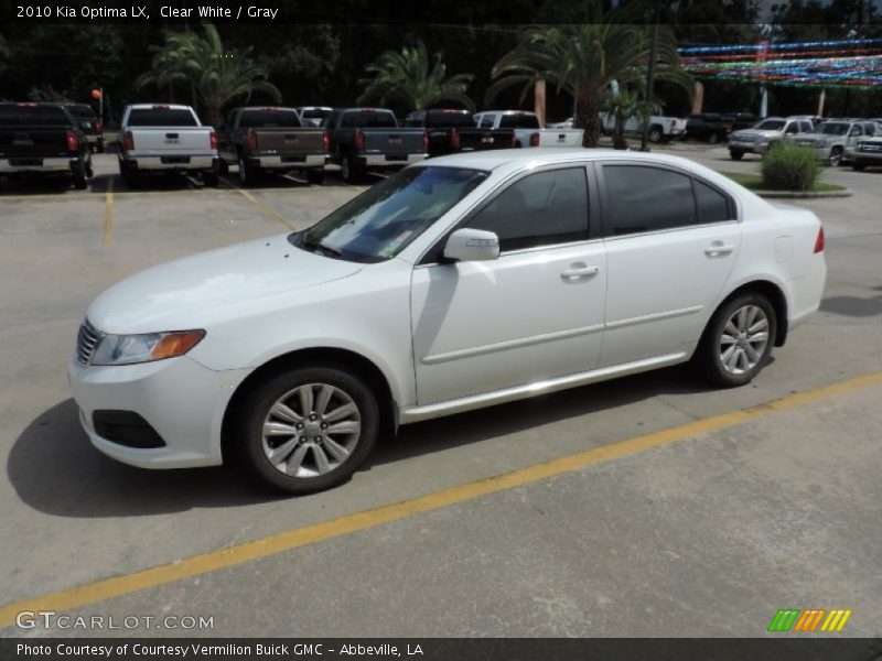 Clear White / Gray 2010 Kia Optima LX