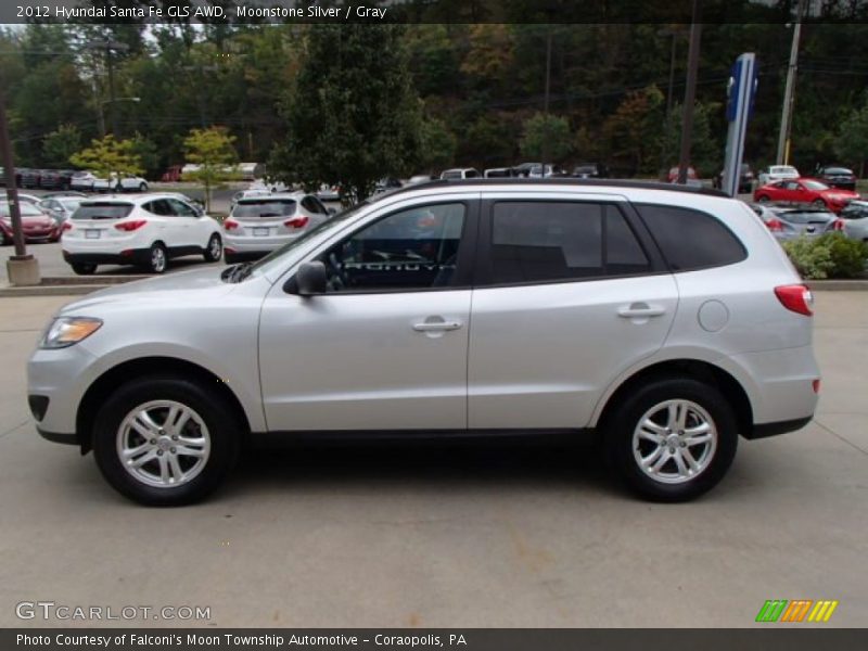 Moonstone Silver / Gray 2012 Hyundai Santa Fe GLS AWD