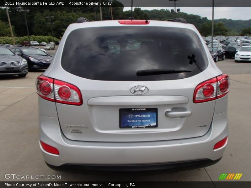 Moonstone Silver / Gray 2012 Hyundai Santa Fe GLS AWD