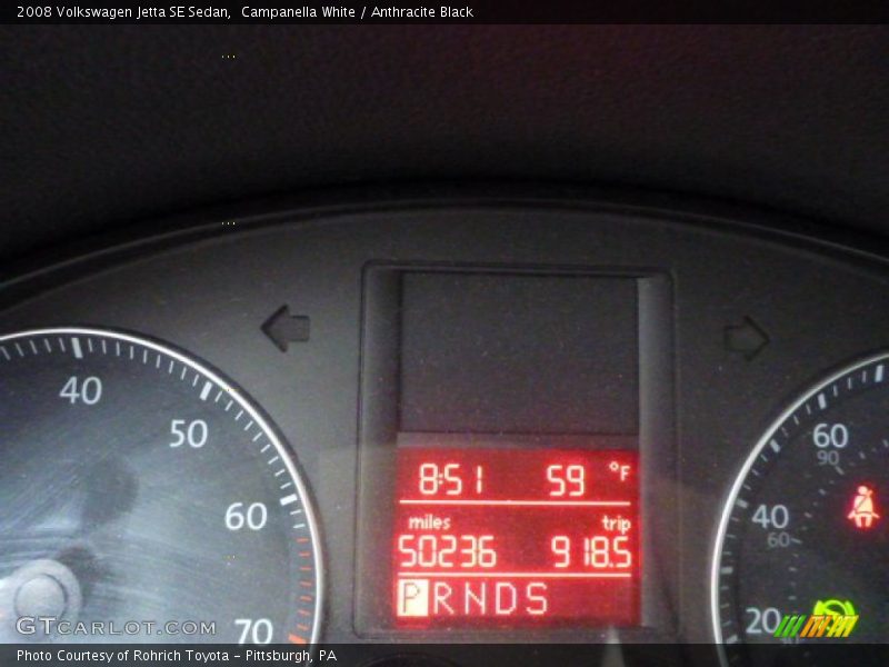 Campanella White / Anthracite Black 2008 Volkswagen Jetta SE Sedan