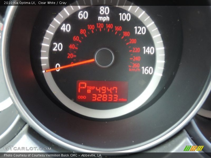Clear White / Gray 2010 Kia Optima LX
