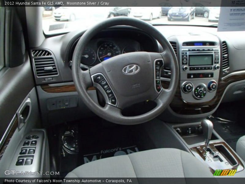 Moonstone Silver / Gray 2012 Hyundai Santa Fe GLS AWD