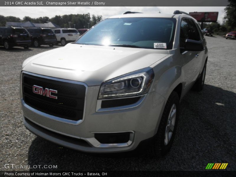 Champagne Silver Metallic / Ebony 2014 GMC Acadia SLE