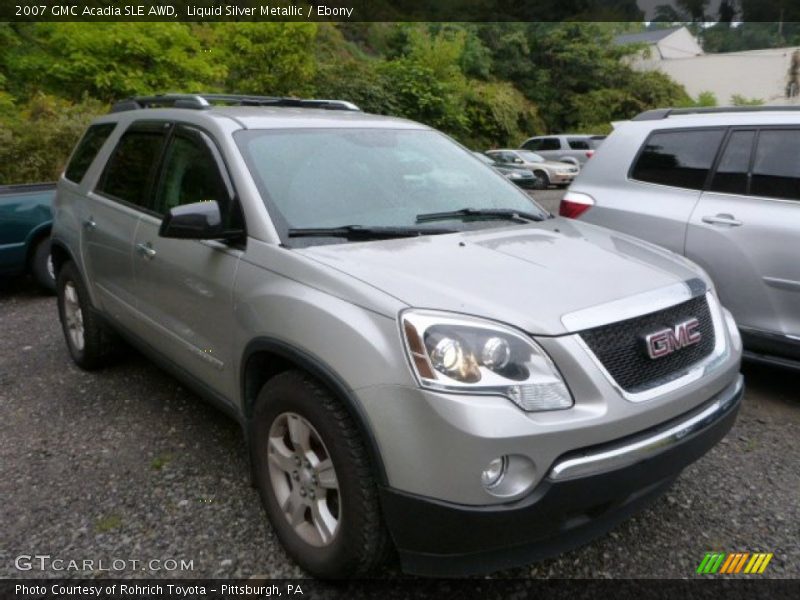 Liquid Silver Metallic / Ebony 2007 GMC Acadia SLE AWD