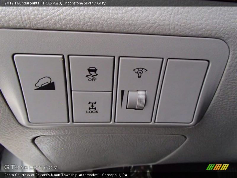 Moonstone Silver / Gray 2012 Hyundai Santa Fe GLS AWD