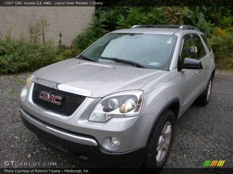 Liquid Silver Metallic / Ebony 2007 GMC Acadia SLE AWD