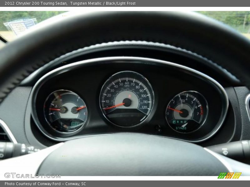 Tungsten Metallic / Black/Light Frost 2012 Chrysler 200 Touring Sedan