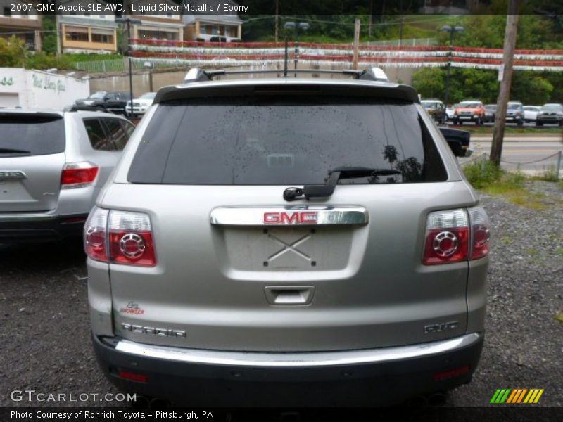 Liquid Silver Metallic / Ebony 2007 GMC Acadia SLE AWD