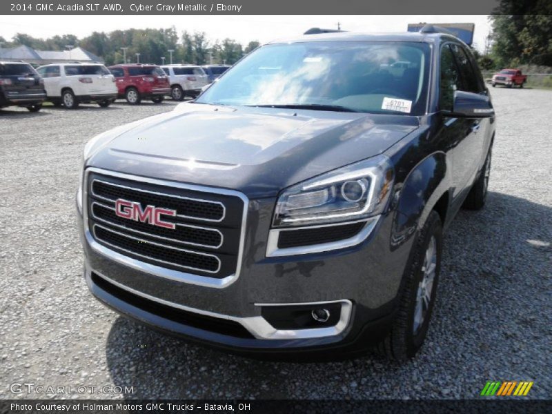 Cyber Gray Metallic / Ebony 2014 GMC Acadia SLT AWD