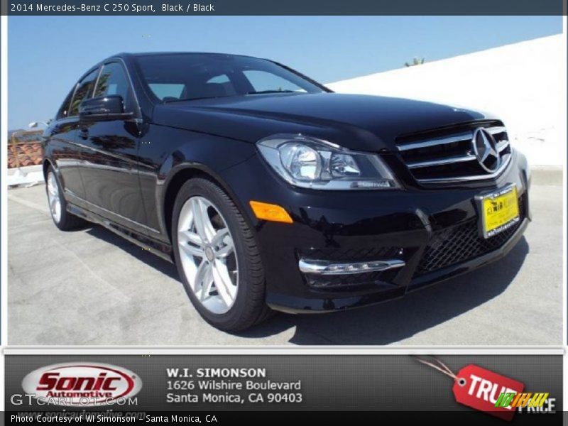 Black / Black 2014 Mercedes-Benz C 250 Sport