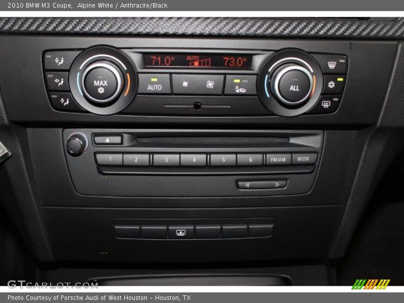Alpine White / Anthracite/Black 2010 BMW M3 Coupe