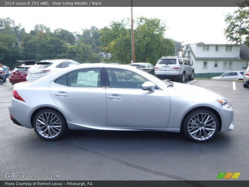 Silver Lining Metallic / Black 2014 Lexus IS 250 AWD