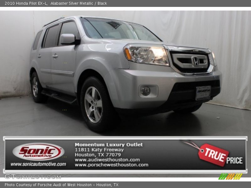 Alabaster Silver Metallic / Black 2010 Honda Pilot EX-L