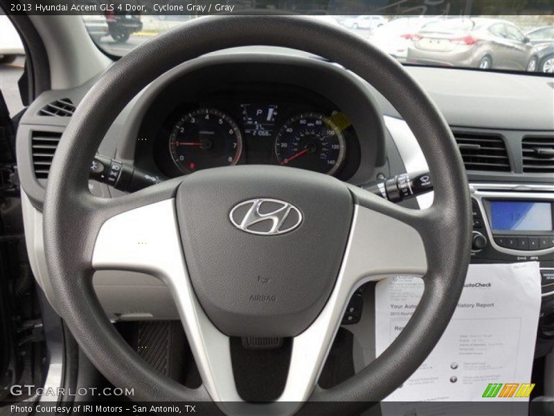 Cyclone Gray / Gray 2013 Hyundai Accent GLS 4 Door