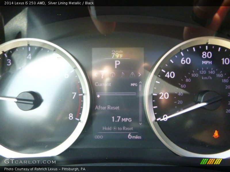 Silver Lining Metallic / Black 2014 Lexus IS 250 AWD