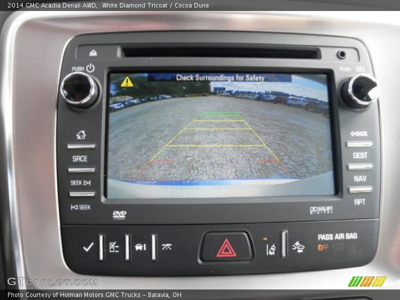 White Diamond Tricoat / Cocoa Dune 2014 GMC Acadia Denali AWD
