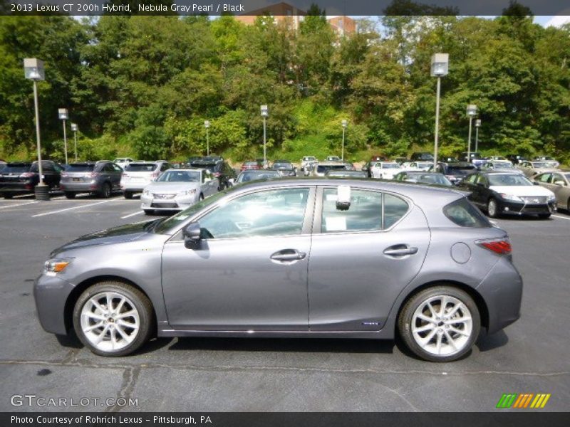 Nebula Gray Pearl / Black 2013 Lexus CT 200h Hybrid