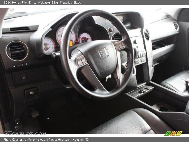 Alabaster Silver Metallic / Black 2010 Honda Pilot EX-L