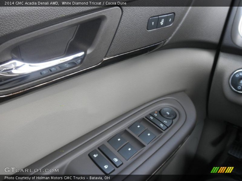White Diamond Tricoat / Cocoa Dune 2014 GMC Acadia Denali AWD
