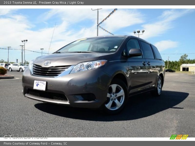 Predawn Gray Mica / Light Gray 2013 Toyota Sienna LE