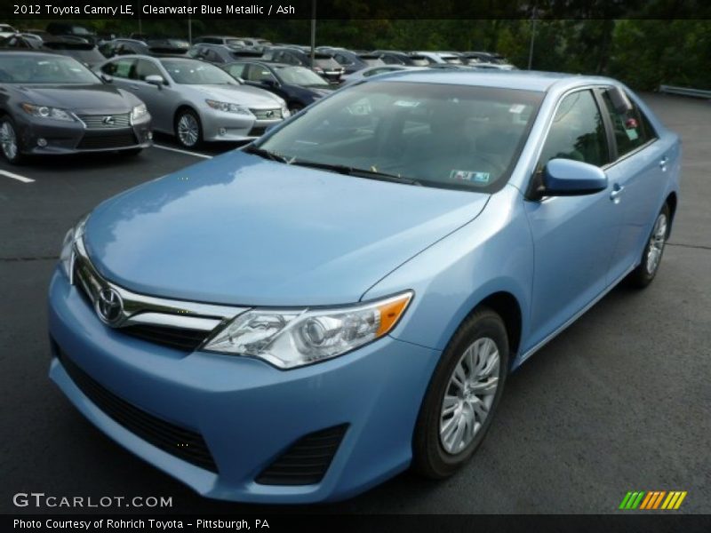 Clearwater Blue Metallic / Ash 2012 Toyota Camry LE