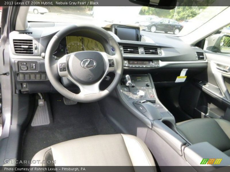 Nebula Gray Pearl / Black 2013 Lexus CT 200h Hybrid