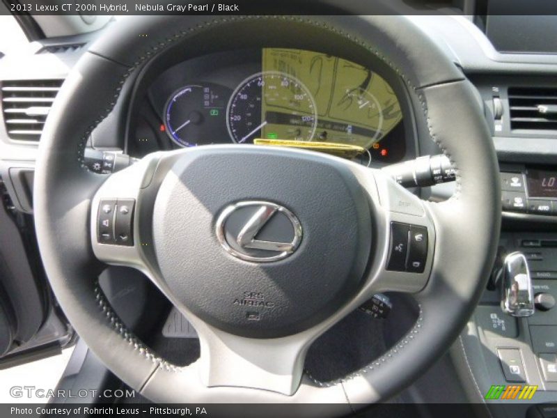 Nebula Gray Pearl / Black 2013 Lexus CT 200h Hybrid