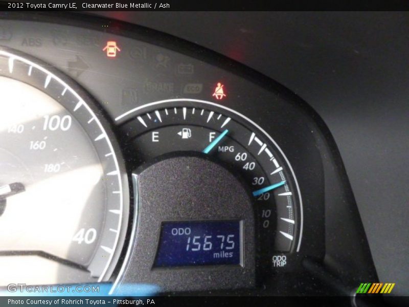 Clearwater Blue Metallic / Ash 2012 Toyota Camry LE