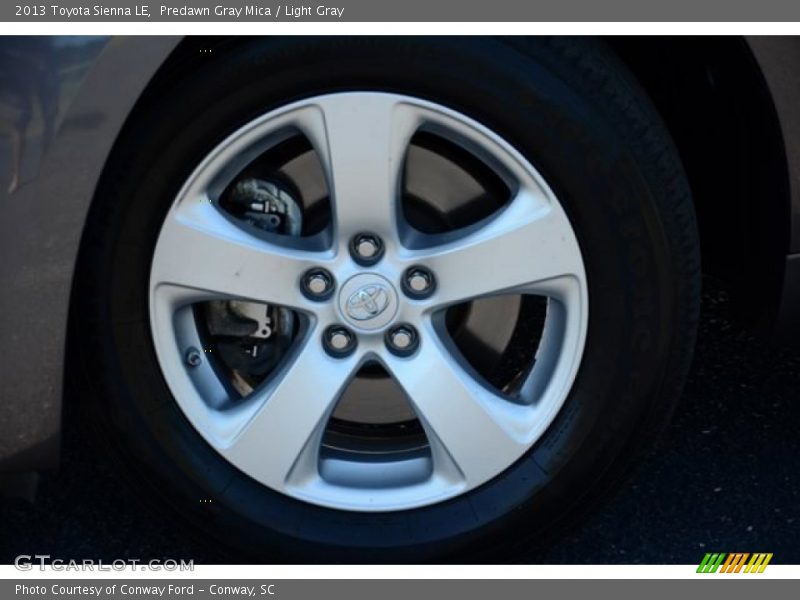 Predawn Gray Mica / Light Gray 2013 Toyota Sienna LE