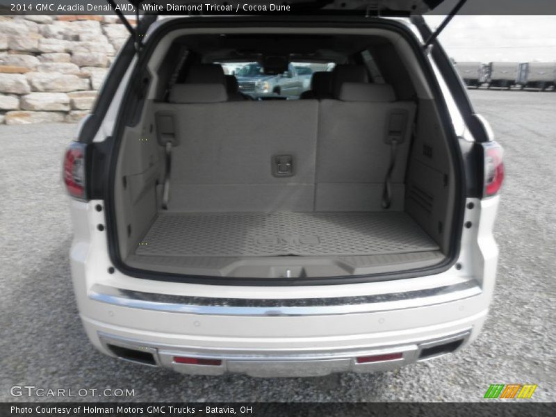 White Diamond Tricoat / Cocoa Dune 2014 GMC Acadia Denali AWD