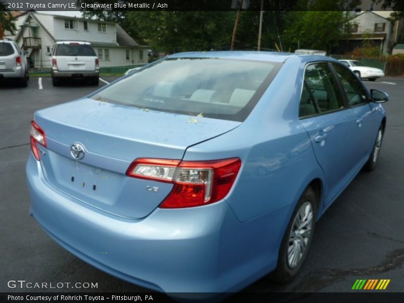 Clearwater Blue Metallic / Ash 2012 Toyota Camry LE